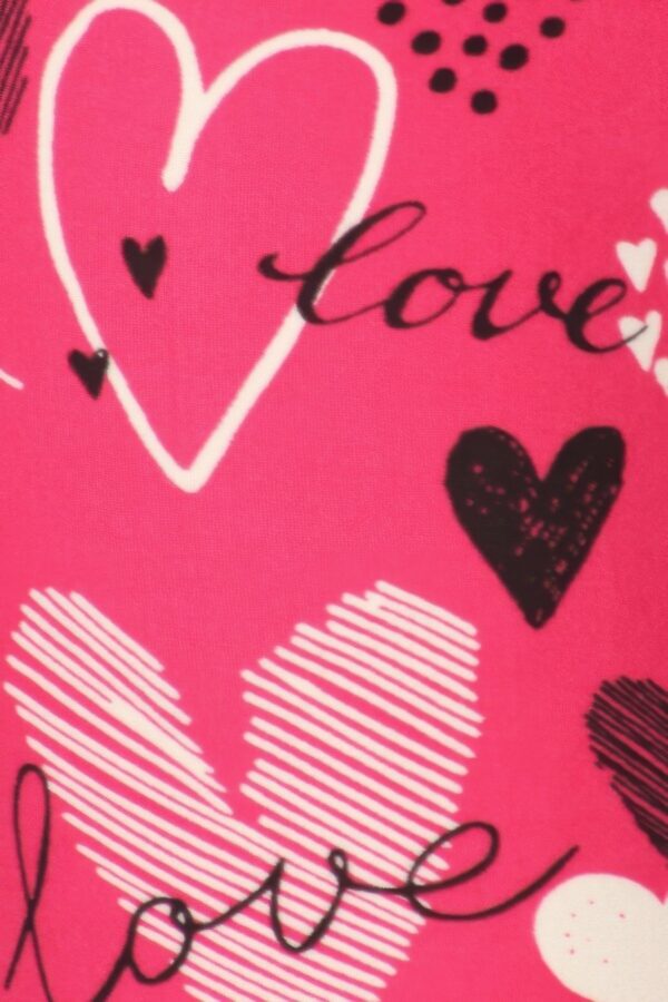 Heart Prints Printed High Waisted Leggings - Image 4