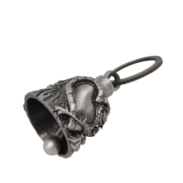 Heart with Rose Motorcycle Bell - Image 2