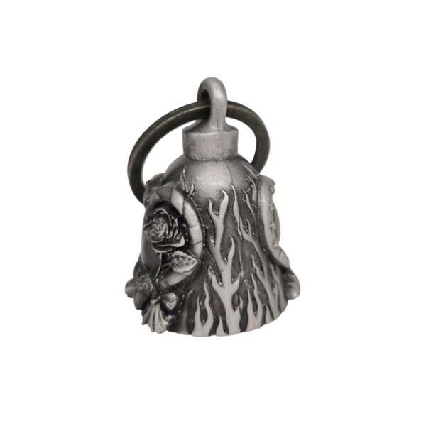 Heart with Rose Motorcycle Bell - Image 3
