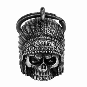 Native Indian Skull Motorcycle Bell