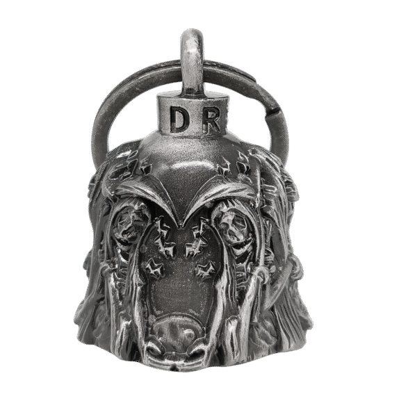 Skeleton Holding Fire Ball Motorcycle Bell - Image 2