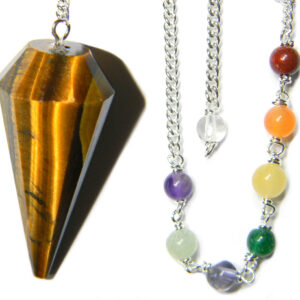 Tiger's Eye Chakra Pendulum