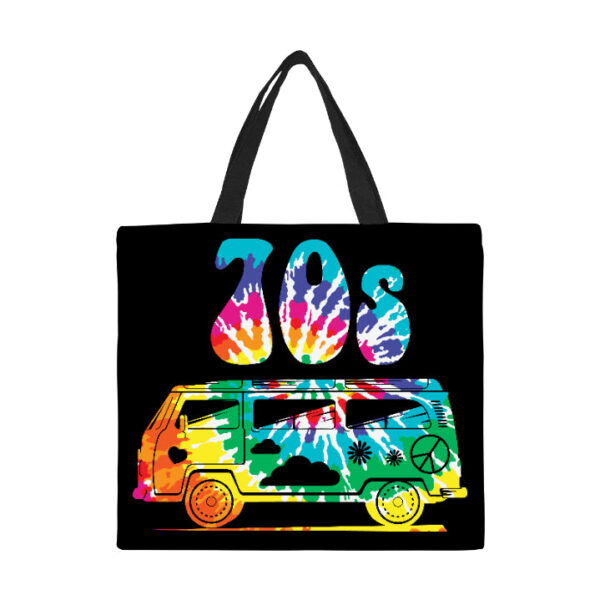 70's Hippy Van Canvas Tote Bag Large