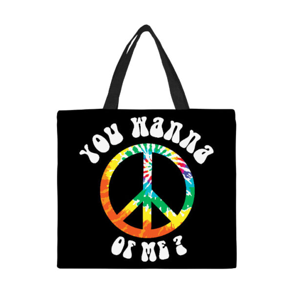 You Wanna Peace Of Me Canvas Tote Bag Large