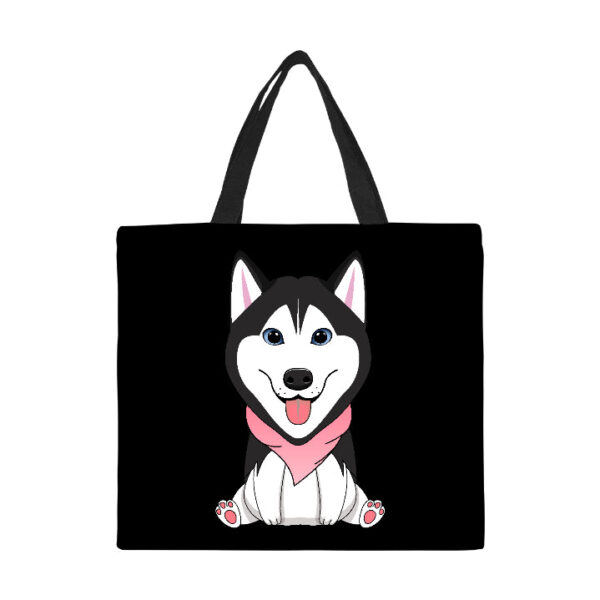 Wolf Canvas Tote Bag Large