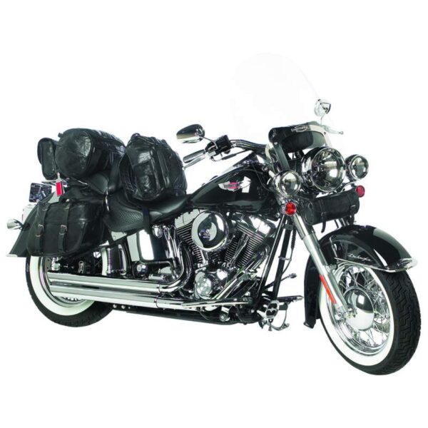 Iron Horse 7pc Rock Design Genuine Buffalo Leather Motorcycle Luggage Set - Image 2