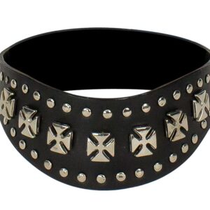 Necklace With Studs & Chopper Cross