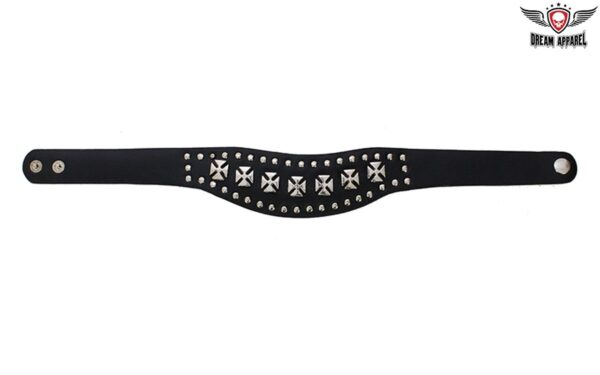 Necklace With Studs & Chopper Cross - Image 3