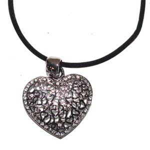 Heart-Shaped Pendent with Gemstone Border