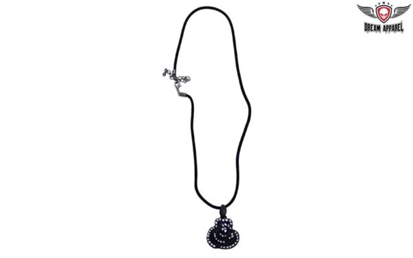 Black Rose Pendent with Gemstones - Image 2
