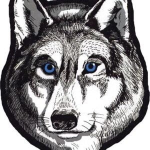 Wolf Head Biker Patch