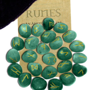 Green Aventurine Gemstone Runes