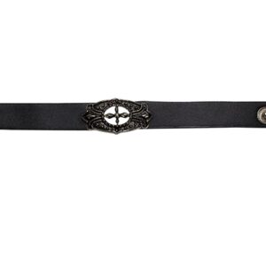 Black Wristband with Cross