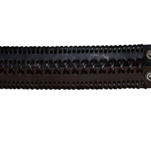 Brown and Black Leather Wristband