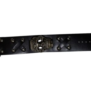 Black Wristband / Watchband with Skull