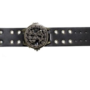 Black Leather Watchband