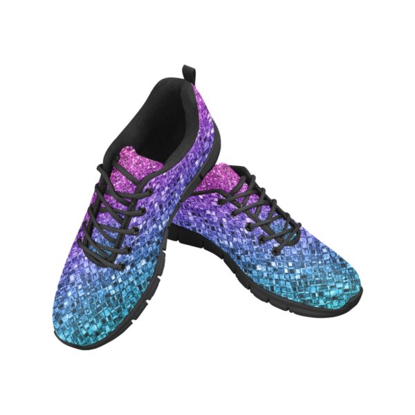 Women's Breathable Purple Sparkle Sneakers - Image 2