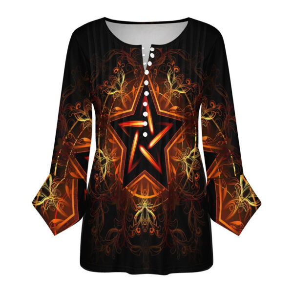 Pentagram Ruffled Petal Sleeve Top - Image 4