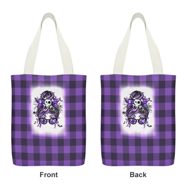 Witch Mom Canvas Tote Bag Inside pocket(double-sided design)