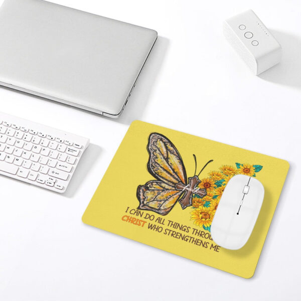Butterfly Sunflowers Leather Mouse Pad - Image 2