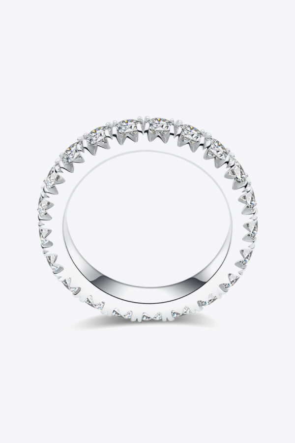 2.3 Carat Moissanite 925 Sterling Silver Eternity Ring - Image 3