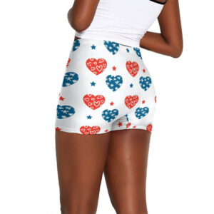 RWB Hearts Ladies Shorts