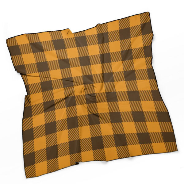 Buffalo Plaid Soft & Shiny Silk Scarves - Image 4