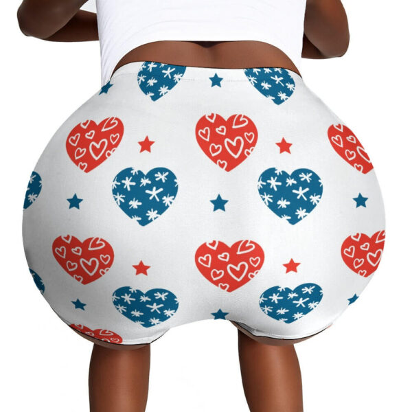 RWB Hearts Ladies Shorts - Image 6