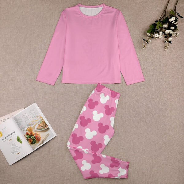 Lt Pink Mousy Girl's Pajama Set - Image 4