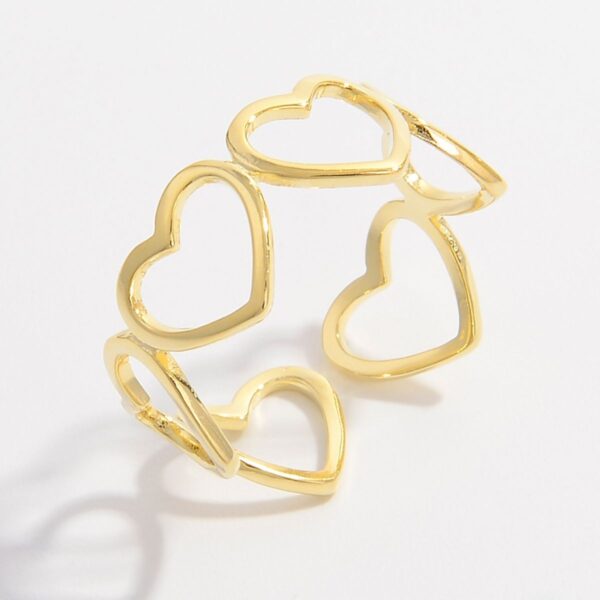 Hearts All Around 925 Sterling Silver Ring - Image 5