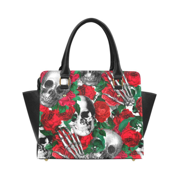 Skulls and Roses Classic Shoulder Handbag