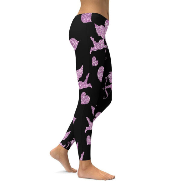 Stupid Cupid Soft Ladies Tight Yoga Pants - Image 2