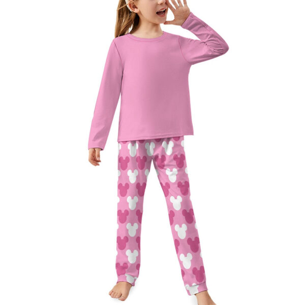 Lt Pink Mousy Girl's Pajama Set - Image 2