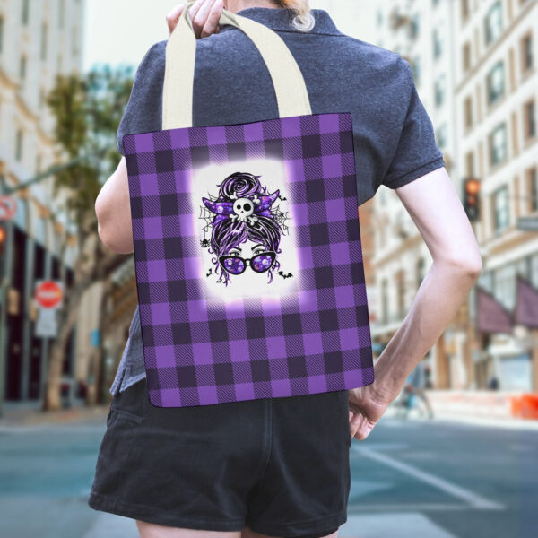 Witch Mom Canvas Tote Bag Inside pocket(double-sided design) - Image 2