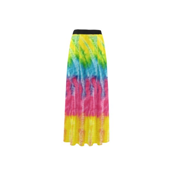 Bright Tie Dye High Slit Long Beach Skirt - Image 3