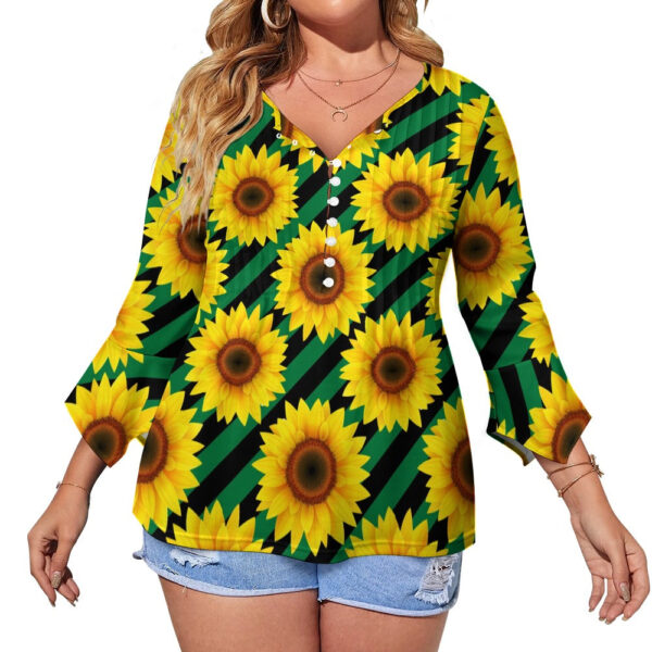 Sunflower Ruffled Petal Sleeve Top