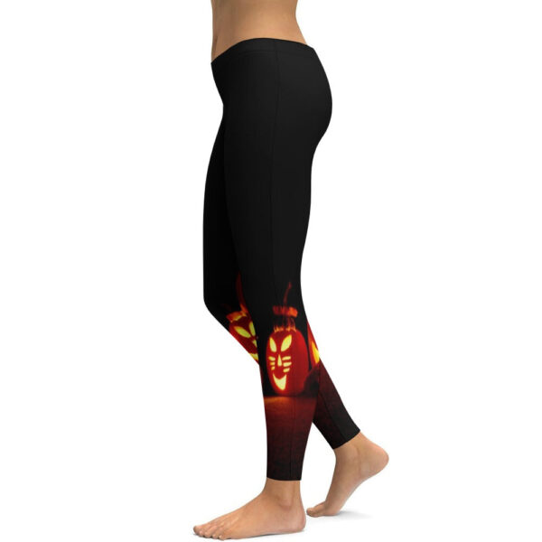 Pumpkin Soft Ladies Tight Yoga Pants - Image 2