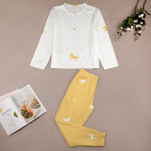 Yellow Horses Girl's Pajama Set - Image 2