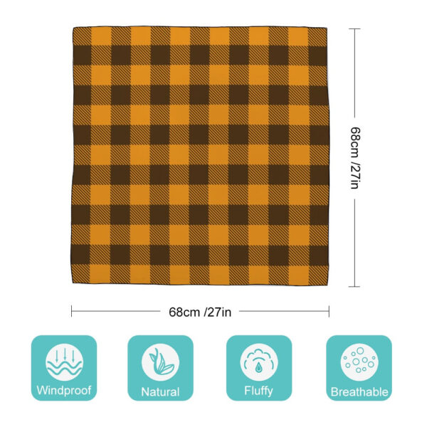 Buffalo Plaid Soft & Shiny Silk Scarves - Image 2