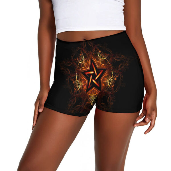 Five Point Star Ladies Shorts - Image 3