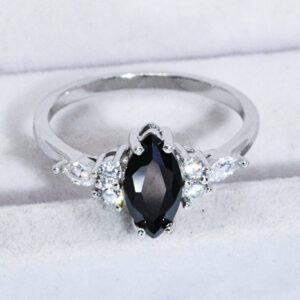 Black Agate 925 Sterling Silver Ring