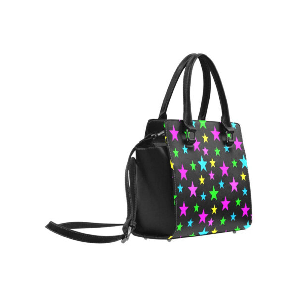 Neon Stars Classic Shoulder Handbag - Image 5