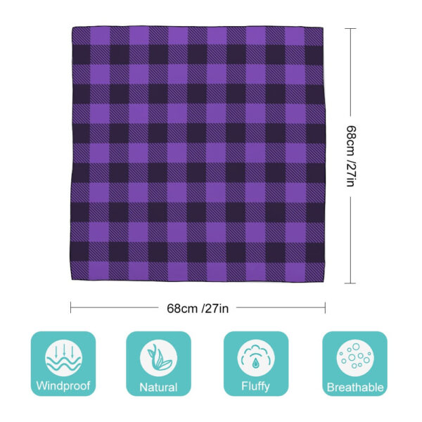 Buffalo Plaid Soft & Shiny Silk Scarves - Image 2