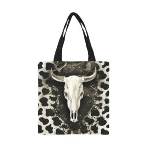 Western Cow Canvas Tote Bag
