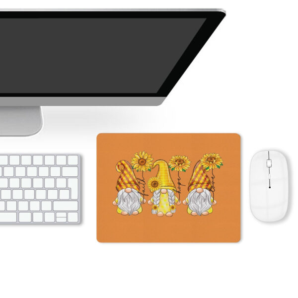 Faith Hope Love Gnome Leather Mouse Pad - Image 2