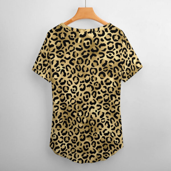 Western V-Neck Loose Short Sleeve T-Shirt - Image 4