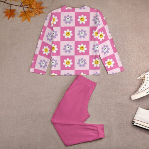 Deep Pink Floral Girl's Pajama Set