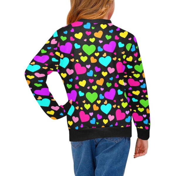 Girls' Colorful Hearts Crew Neck Top (H49) - Image 3