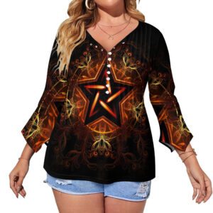 Pentagram Ruffled Petal Sleeve Top