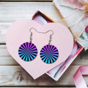 Wooden Fan Earrings